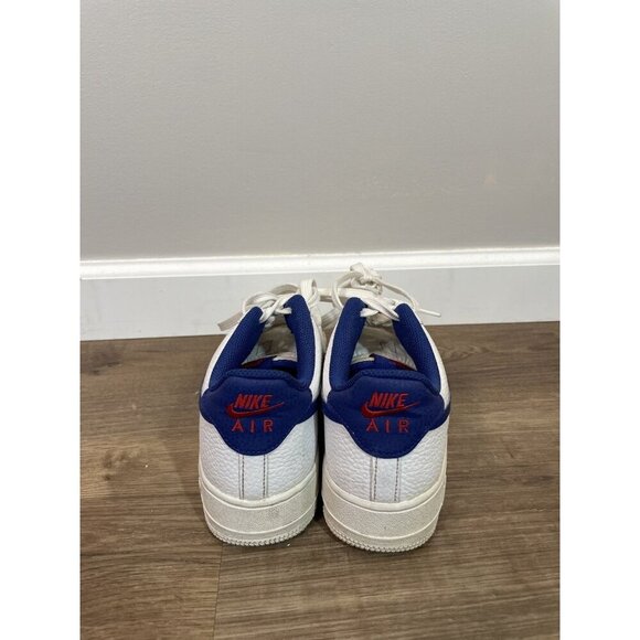 Nike Air Force 1 Low White Blue Swoosh Casual Sneakers Size 6Y (W 7.5) - Picture 2 of 11